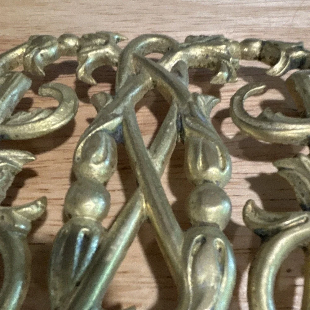 Vintage 1950 Colonial Williamsburg Cypher Brass Trivet